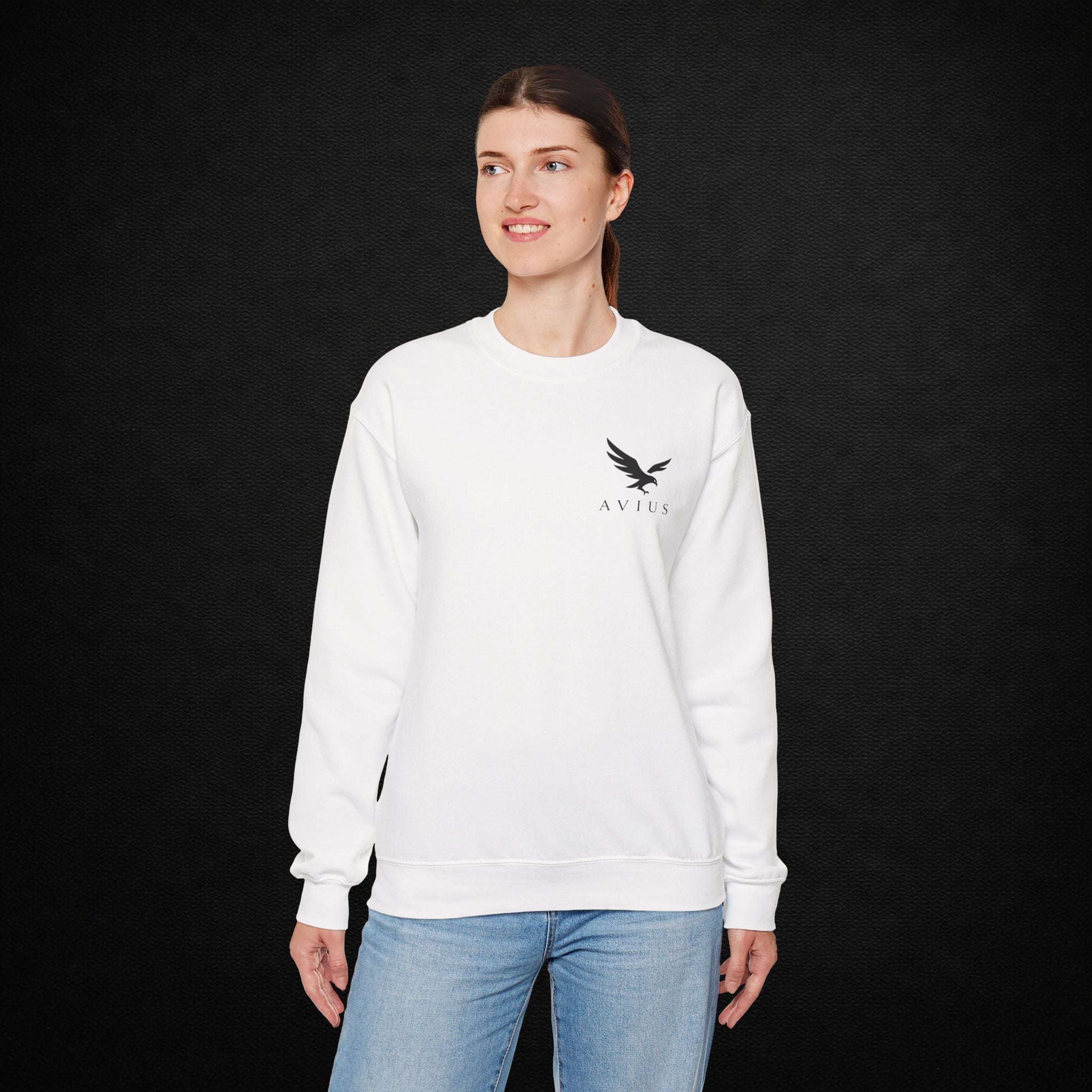 Eagle Logo Crewneck Sweatshirt — Minimal Avius Graphic