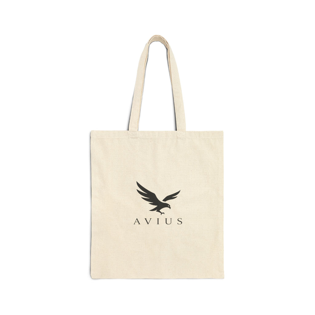 AVIUS Cotton Canvas Tote Bag — Minimalist Branded Logo Shopper