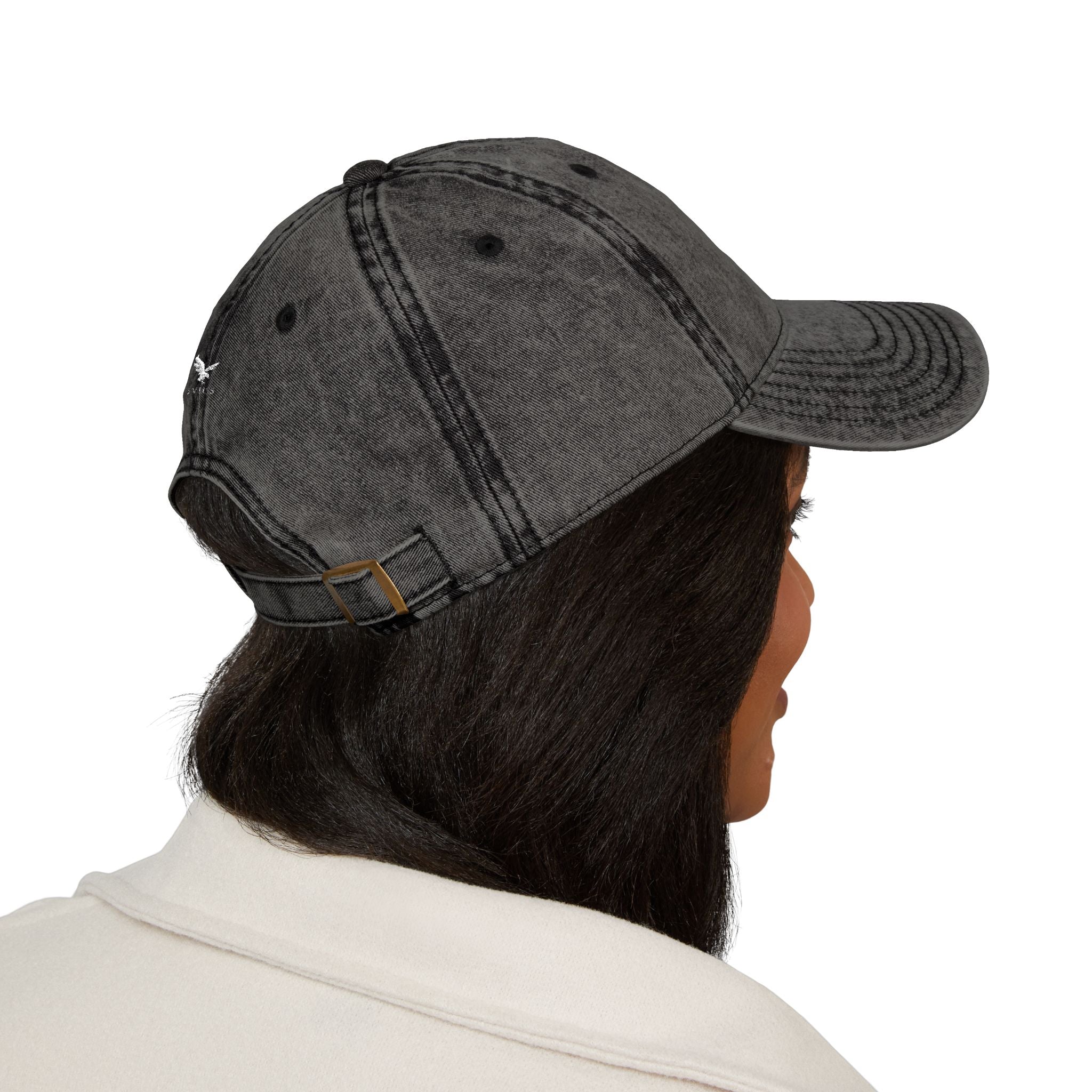 Vintage Embroidered Eagle Cap - Washed Red Baseball Hat