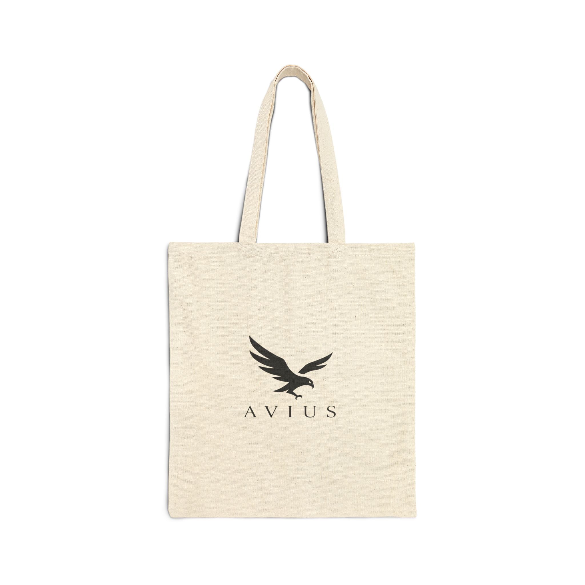 AVIUS Cotton Canvas Tote Bag — Minimalist Branded Logo Shopper