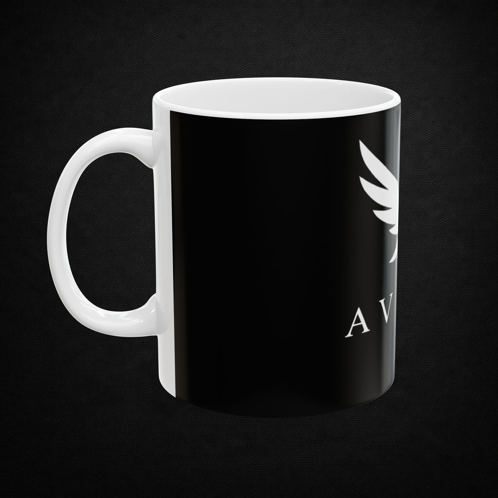 Avius Eagle Logo Ceramic Mug — Black 11oz/15oz Coffee Cup