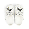 Kids EVA Foam Clogs — White 'Avius' Eagle Graphic Slip-On Shoes