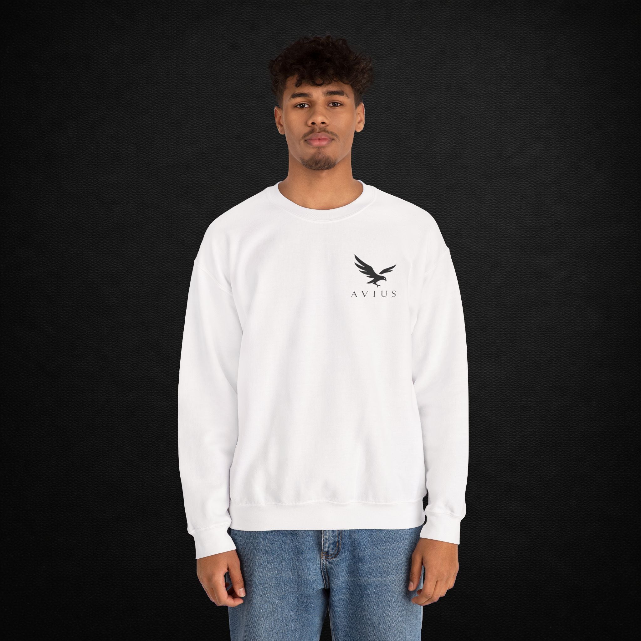 Eagle Logo Crewneck Sweatshirt — Minimal Avius Graphic