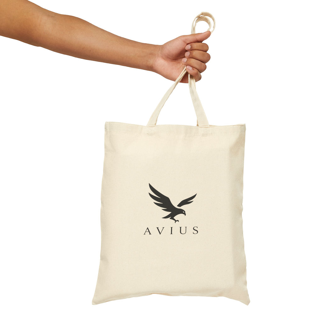AVIUS Cotton Canvas Tote Bag — Minimalist Branded Logo Shopper
