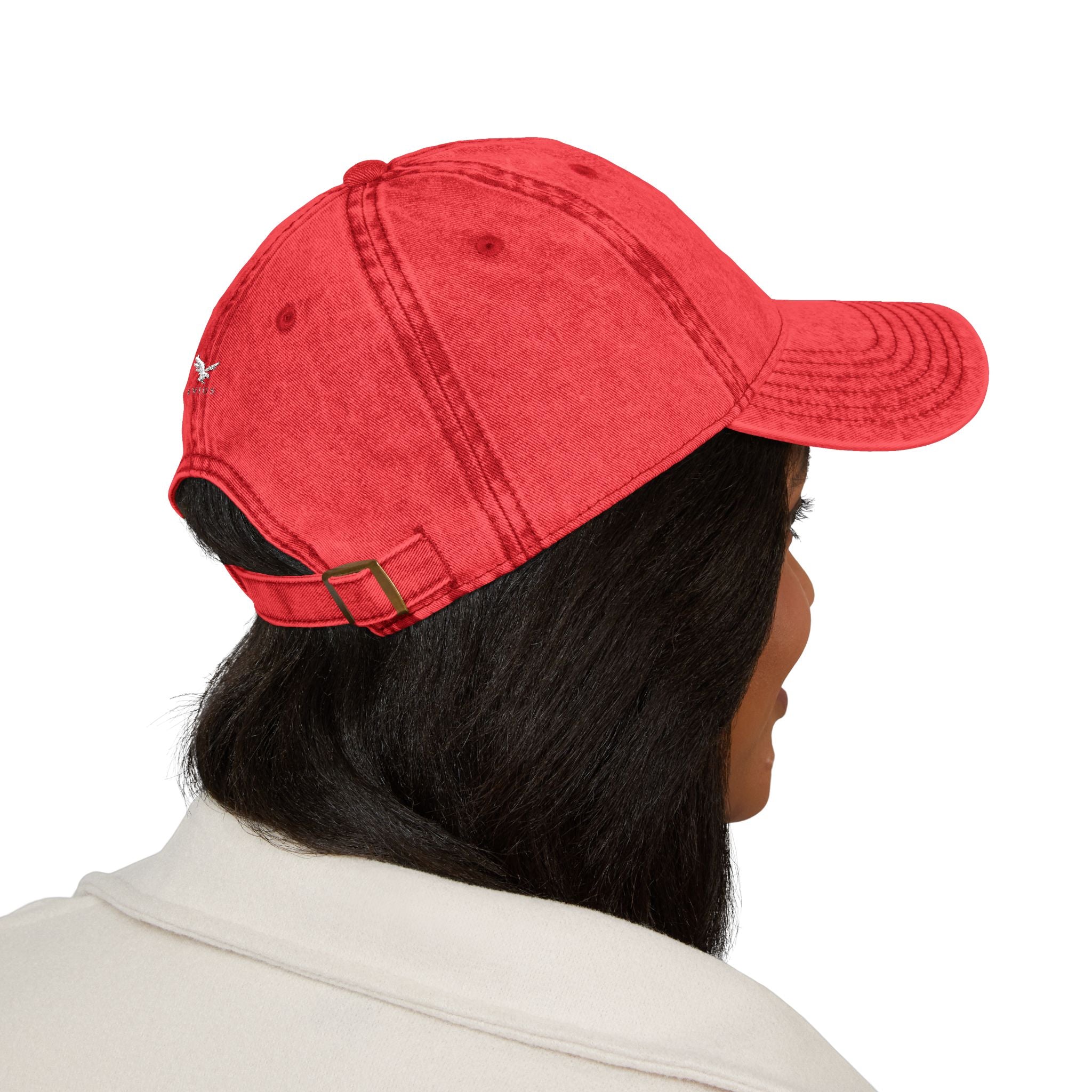 Vintage Embroidered Eagle Cap - Washed Red Baseball Hat