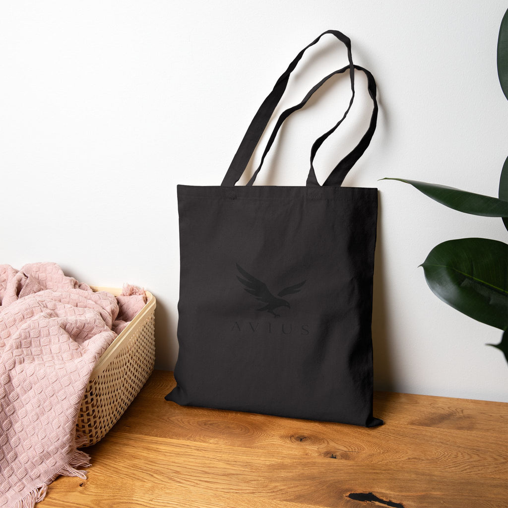 AVIUS Cotton Canvas Tote Bag — Minimalist Branded Logo Shopper